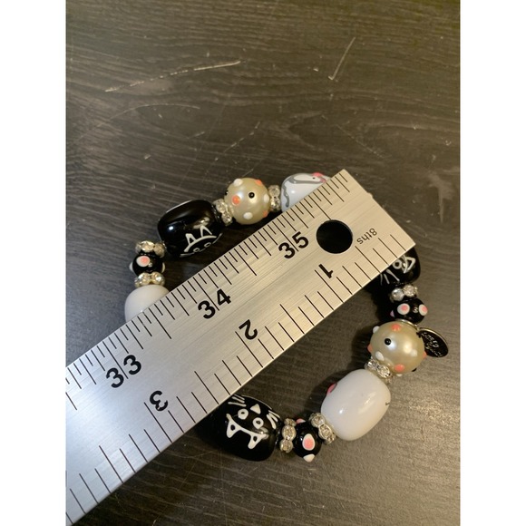 Kate And Macy Hand painted Glass Bracelet Cat Kitten Friends - Picture 5 of 5
